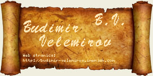 Budimir Velemirov vizit kartica
